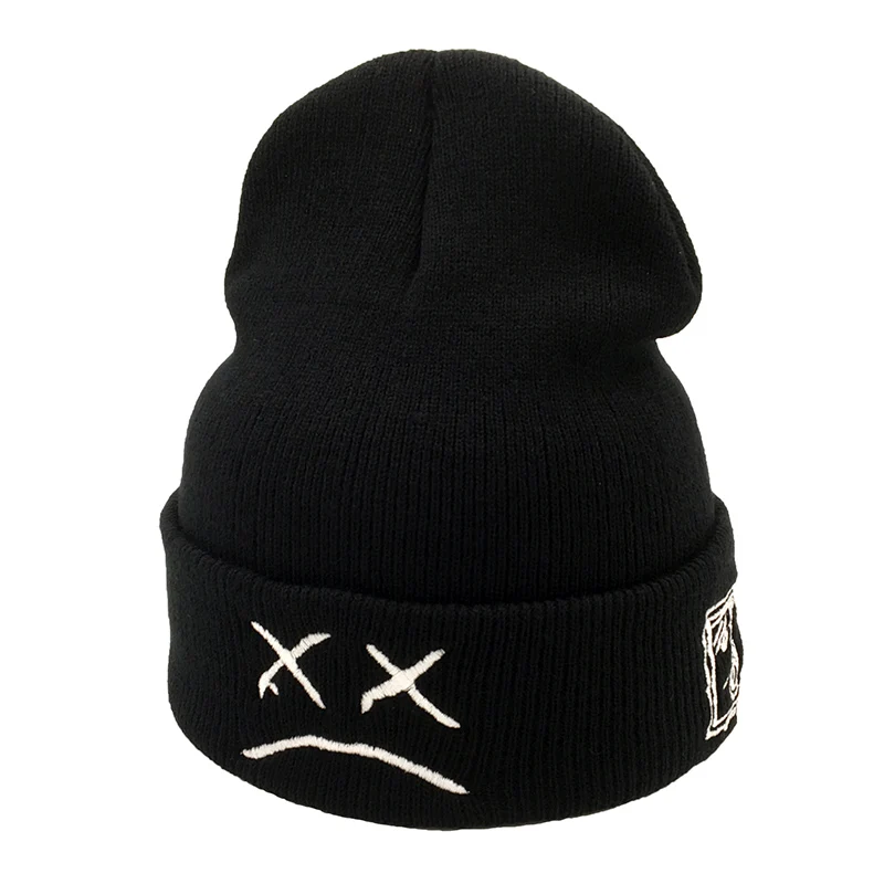 Вышивка Lil Peep beanie cap xxxtentacion Мужская и wo мужская вязаная шапка для зимы в стиле хип-хоп шапочки модная Лыжная шапка