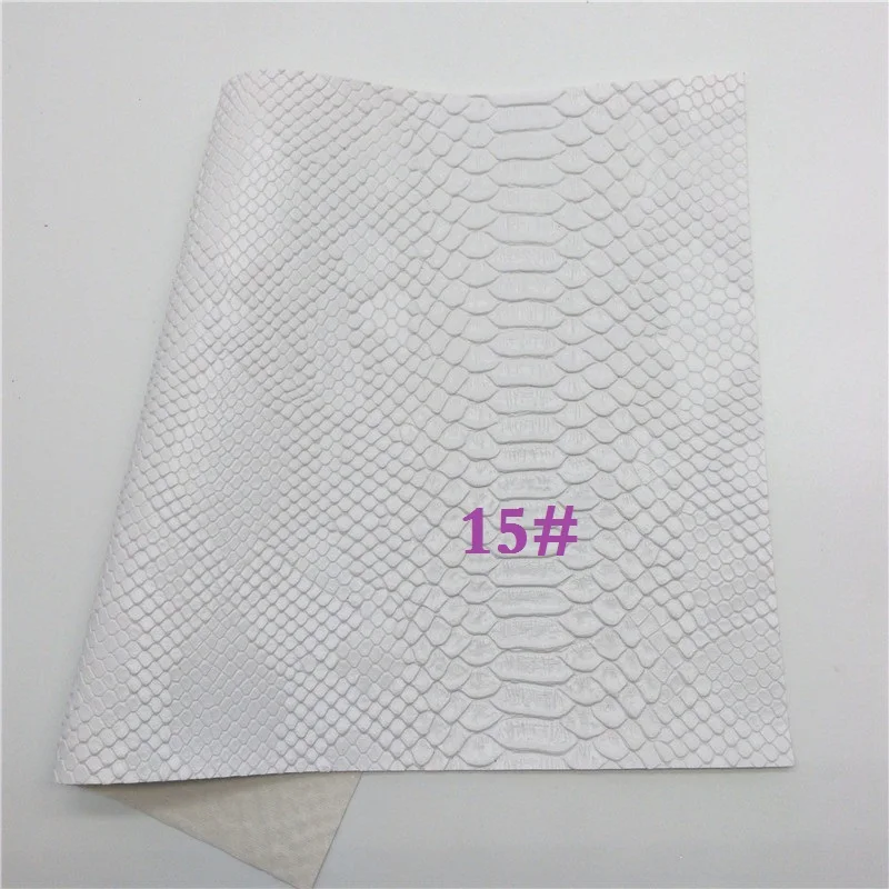 15 Glitterwishcome 21X29 см A4 Размер тисненая змеиная искусственная ткань, синтетическая кожа ткань искусственная кожа листы для бантов, GM510A - Цвет: 15