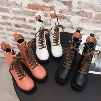 

2020 Autumn Winter Children Shoes Soft Leather Toddler Kids Fashion Martin Boots Waterproof Comfortable Fashion Girls Snow Boots