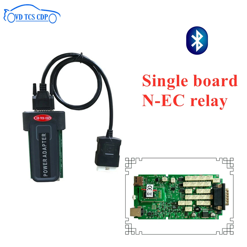 

3pcs/Lot+DHL FreeShip Single Green Board with Bluetooth VD TCS CDP with LED Cable for autocomes obd2 Car Truck diagnostic tool