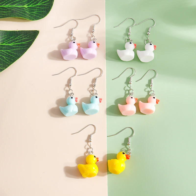 3 Paia Di Orecchini A Paperella Gialla In Silicone - Gioielli Divertenti E Creativi A Forma Di Anatra, 4,5 Cm, Per Donne E Ragazze