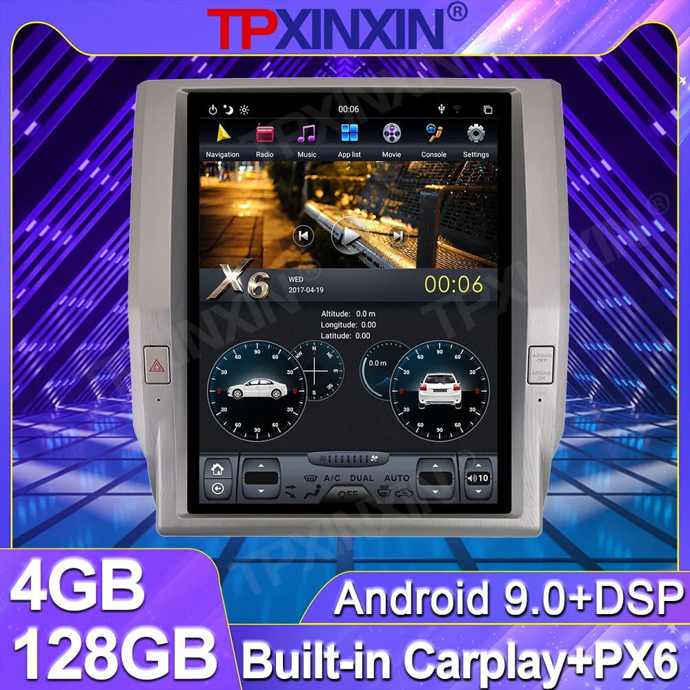 PROD 1005002530456322 4+128G For Toyota Tundra 2014 2015 2016 2017 2018
2019 2020 Android Tesla Car Tape Recorder Multimedia Video Player GPS
Navi PX6