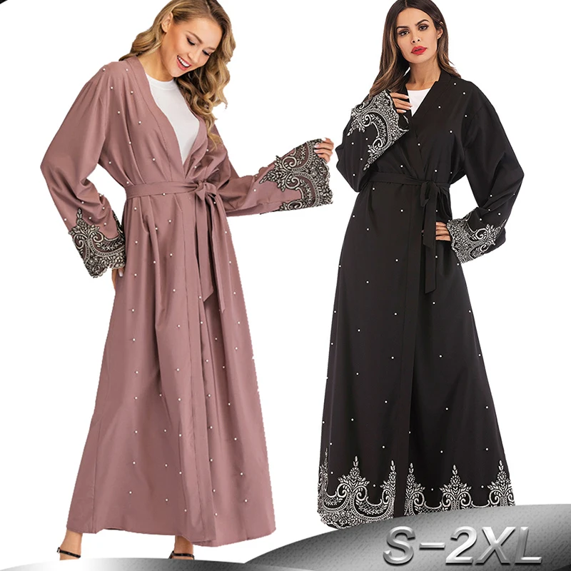Рамадан Eid Абая для женщин мусульманский хиджаб платье Caftan кимоно кардиган Abaya