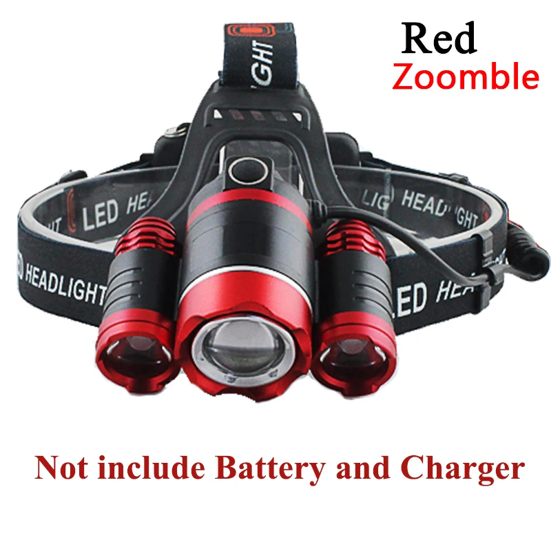Option E Litwod 2303REZ90 XM-L T6 3 Светодиодные фары головной светильник фонарь Головной фонарь вспышка светильник масштабируемый Перезаряжаемый 18650 аккумулятор - Испускаемый цвет: Option E