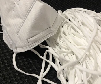

Manufacturers directly supply white 5mm mask rope 0.5cm nylon high elastic mask earbands for medical masks