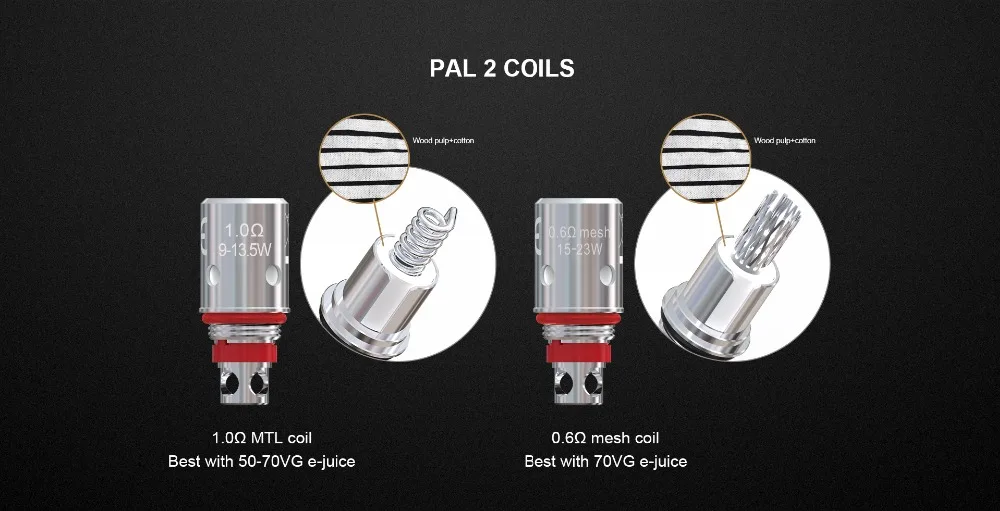 Electronic Cigarette Artery PAL II Pod vape kit with 3ml capacity 1000mAh battery 0.6ohm Mesh Coils 1ohm MTL Coil head VS Smoant (9)