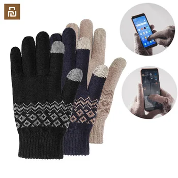 

Touch Screen Plus Velvet Warm Gloves Finger Touch Screen Simple and Versatile Convenient Weaving Flowers Gifts