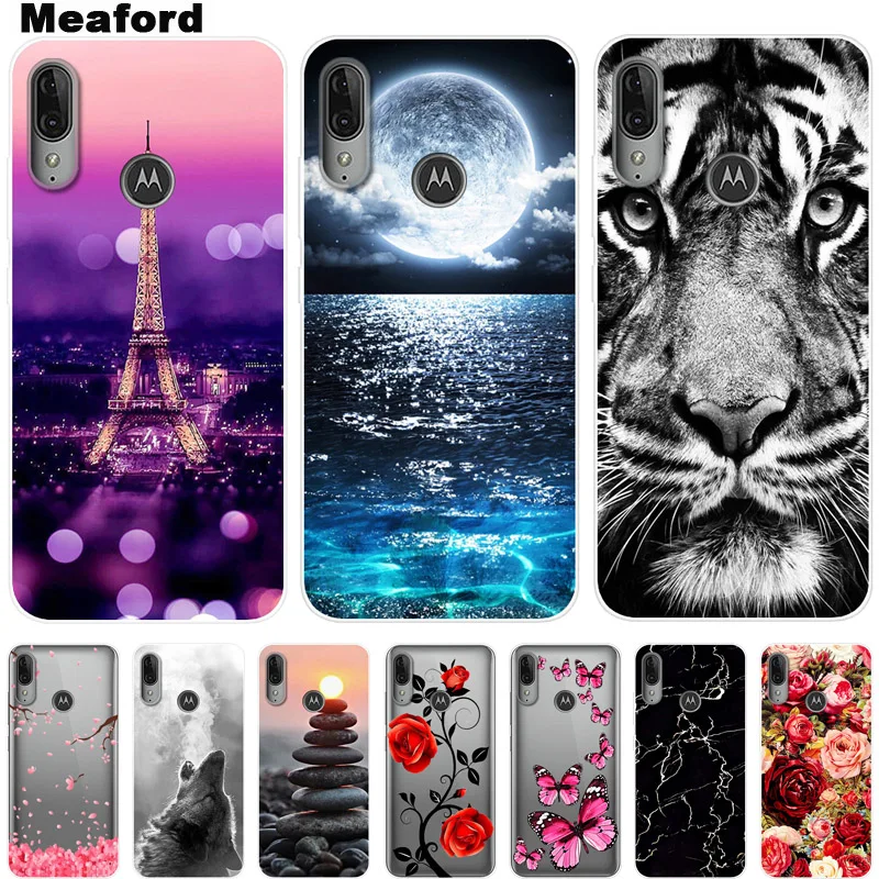 Чехол для Motorola E6 Plus чехол Moto телефона мягкий силиконовый задней панели с 3D