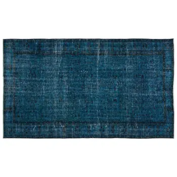

Handmade Turquoise Vintage Overdyed Turkish Area Rug 174x280 Cm-5'9''X9'2''