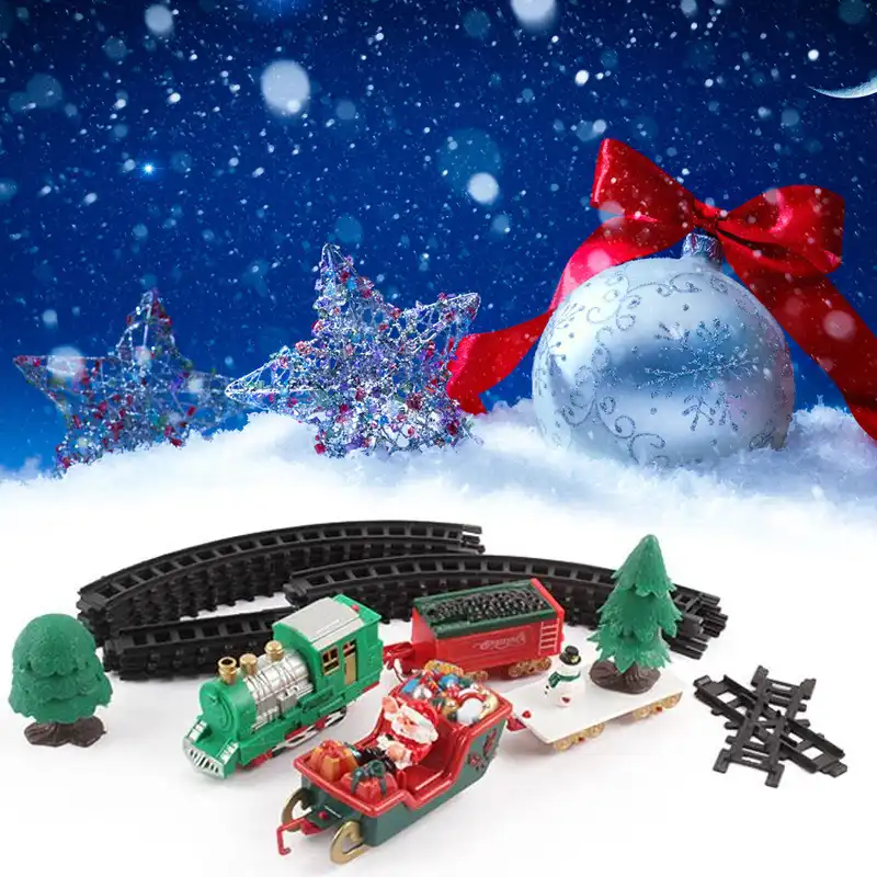 musical christmas tree train set