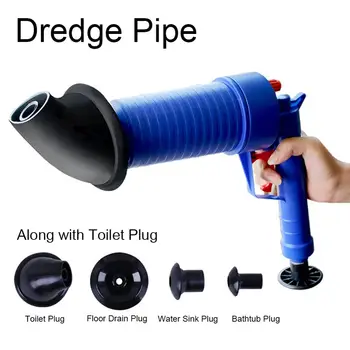 

Toilet Dredge Air Power Drain Pump Blaster Gun Dredger Unblock Adapters Wash Basin Pipe Clog Remover Sink Bath Kitchen Cleaner