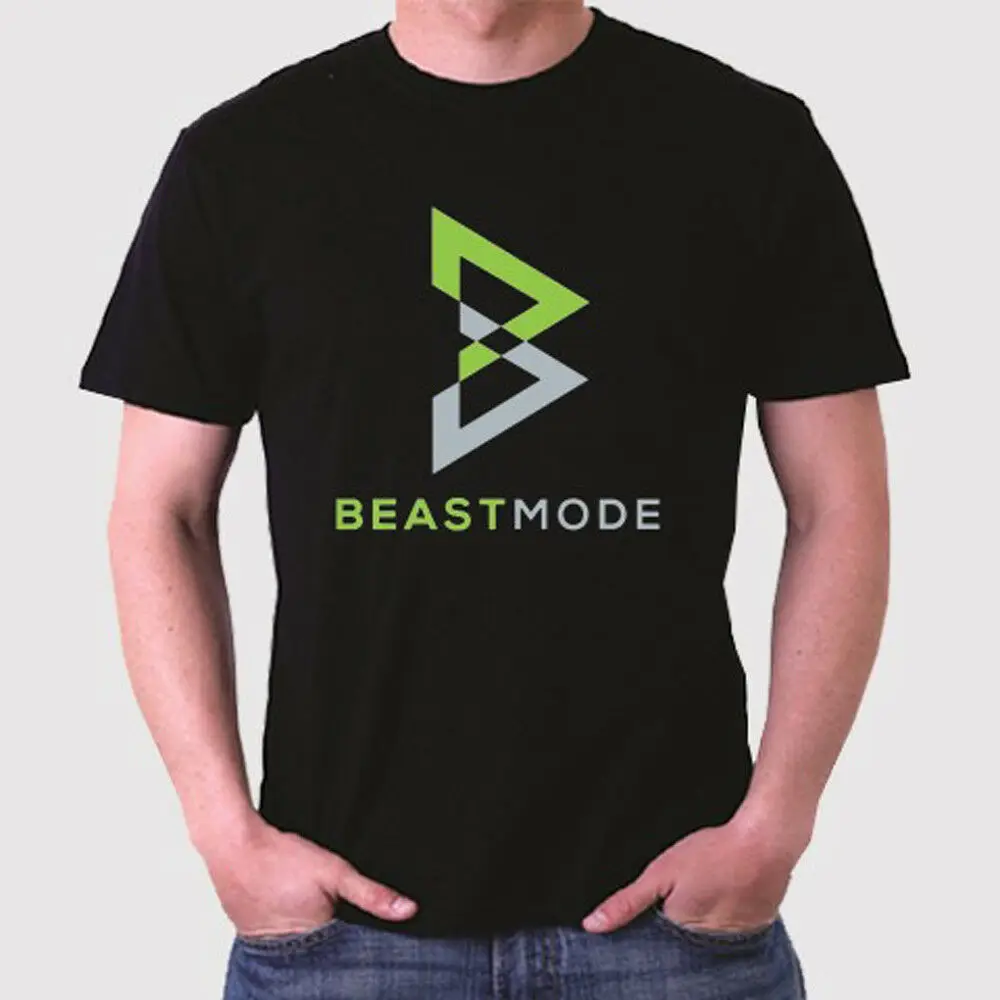 Новинка Мужская черная футболка с логотипом Marshawn Lynch Beast Mode размеры от S до 3XL 2020