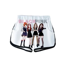 Черные розовые спортивные шорты с принтом, сексуальные женские модные популярные повседневные Мягкие шорты Harajuku, обтягивающие