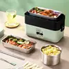 Electric Microwave Heating Lunch Box Food Storage Container for Student Office Worker Double-layer Insulation Lunch Container 2