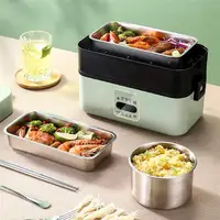 Electric Microwave Heating Lunch Box Food Storage Container for Student Office Worker Double-layer Insulation Lunch Container 2