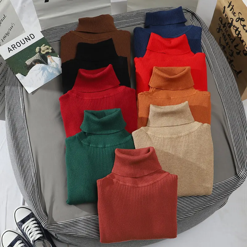 

Heliar Women Sweaters Thick Turtleneck Sweater Thermal Underwear Long Sleeve Casual Knitted Sweater For Women 2020 Fall Winter