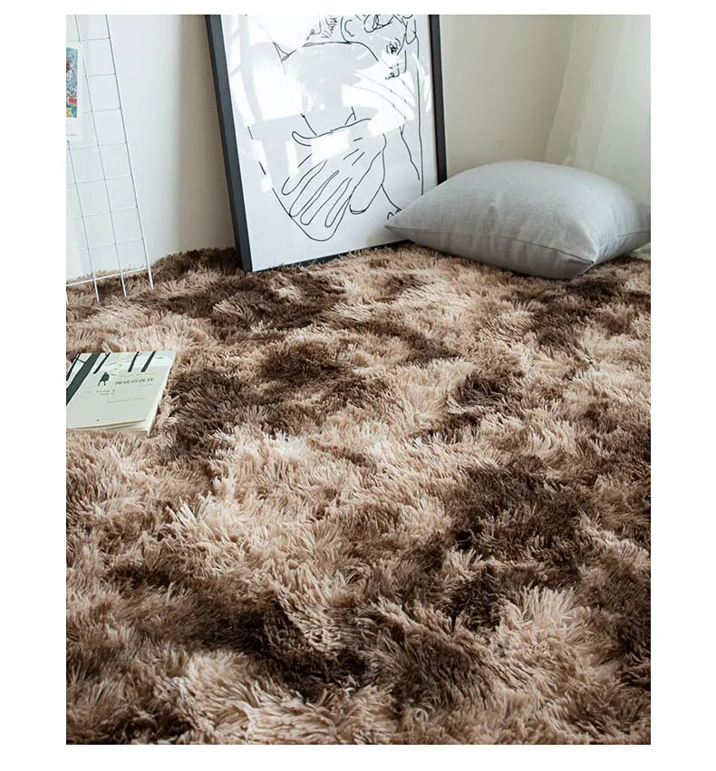 Скандинавский Инс Галстук окрашенный коврик для спальни Гостиная журнальный столик прямоугольный ковер современный минималистичный коврик компьютерный стул пол ковер