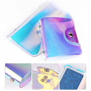 

20/32slots Holographics Stamping Plate Case Nail Art Stamp Card Bag Steel Plate Album Stamping Template Storage Bag