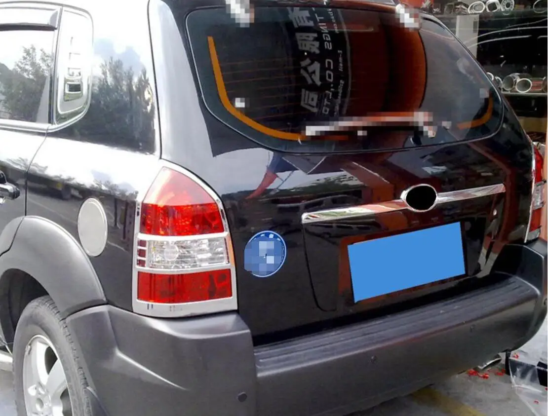 Автомобильная модификация автомобильные аксессуары хромированная Задняя Крышка багажника Крышка Багажника литьевая Накладка для hyundai Tucson 2004-2012