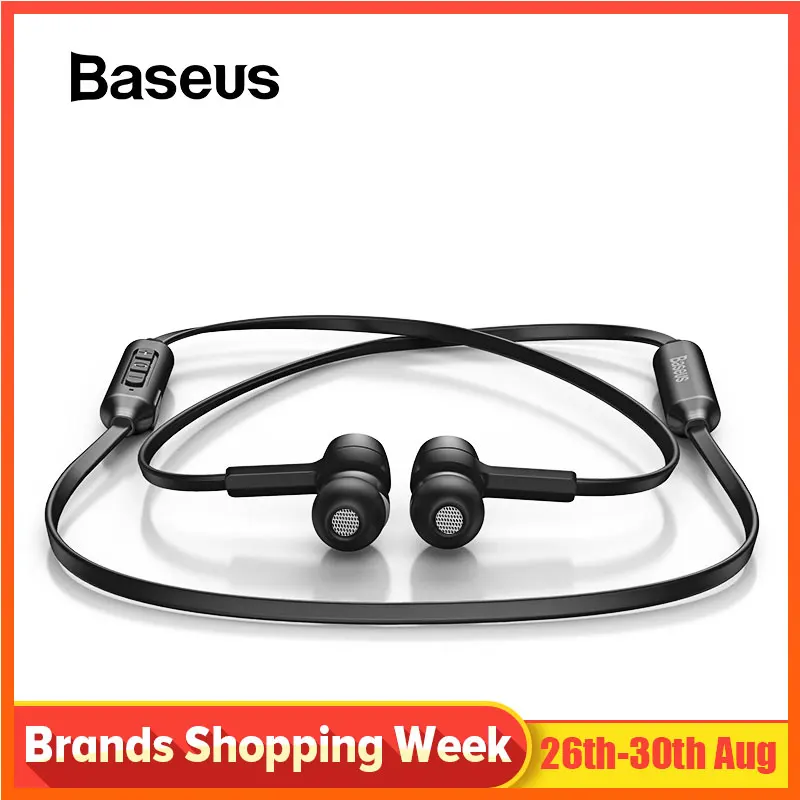  Baseus S06 Bluetooth наушники беспроводные магнитные шейные наушники громкой связи спортивные стерео наушники для samsung Xiaomi с микрофоном 