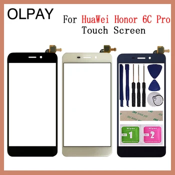 

OLPAY Touch Screen For HuaWei Honor 6C Pro JMM-L22 Touch Screen Digitizer Panel Front Glass Lens Sensor Tools Adhesive+Wipes