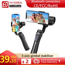 Cardan h4 3 eixos de carregamento usb suporte registro vídeo universal direção ajustável handheld cardan smartphone estabilizador vlog