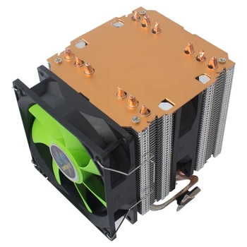 

LANSHUO 6 Copper Tube CPU Radiator Mute 775Amd1155 Color Lamp for Desktop Computer (3-Wire Dual Fan Aurora Multicolor Lamp)