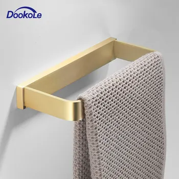 

Bathroom Brass Towel Ring Hardware Accessories Wall Mount, Towel Rack Towel Hanger Square Towel Rod Brushed Gold