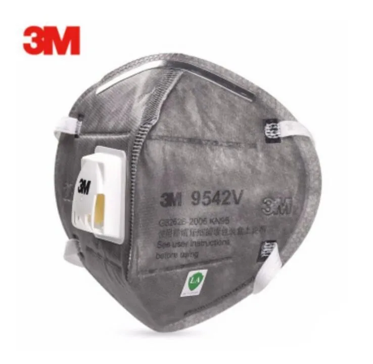 

kn95 9542V Grey FFP2 Mask 9052 9542V with Valve Anti Dust Protective Dustproof PM2.5 Mask PM2.5 Respirator Valve Filter