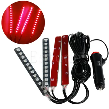 

4 x 12 LED Neon Lamp Strip Car SUV Interior Light Atmosphere Decorative Light