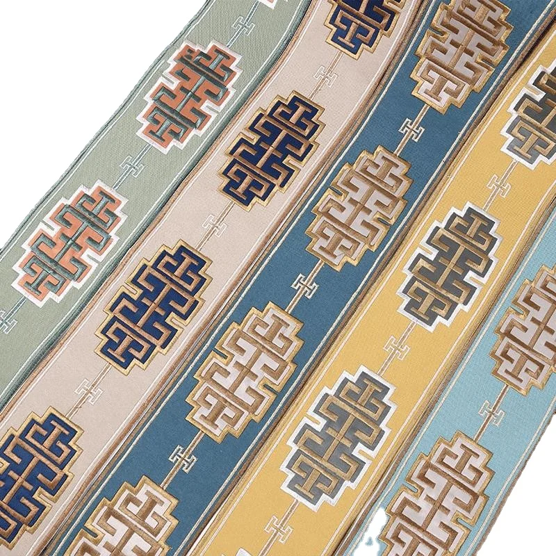 

1M 9CM Wide Cotton Jacquard Curtain Webbing Embroidery Garment Lace Ribbons DIY Clothing Collar Straps Decoration Accessories