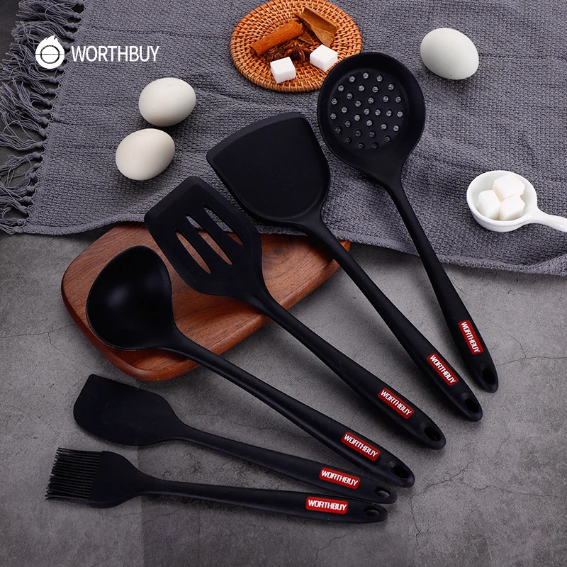 WORTHBUY 5/8/10 Pcs Силиконовая посуда набор антипригарных кухонных инструментов