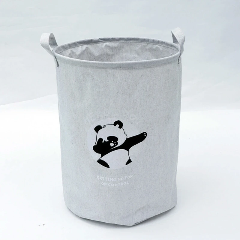 Милая Панда Холст Материал складная корзина для белья Игрушка Одежда складные кубики корзина для хранения водонепроницаемый корзина для белья
