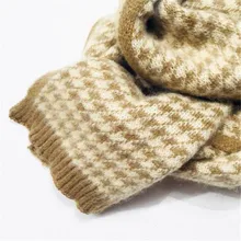 Вязаный кашемировый шарф для девочек; сезон осень-зима; воротник-штормовка для мальчиков; плотный Английский воротник; H58