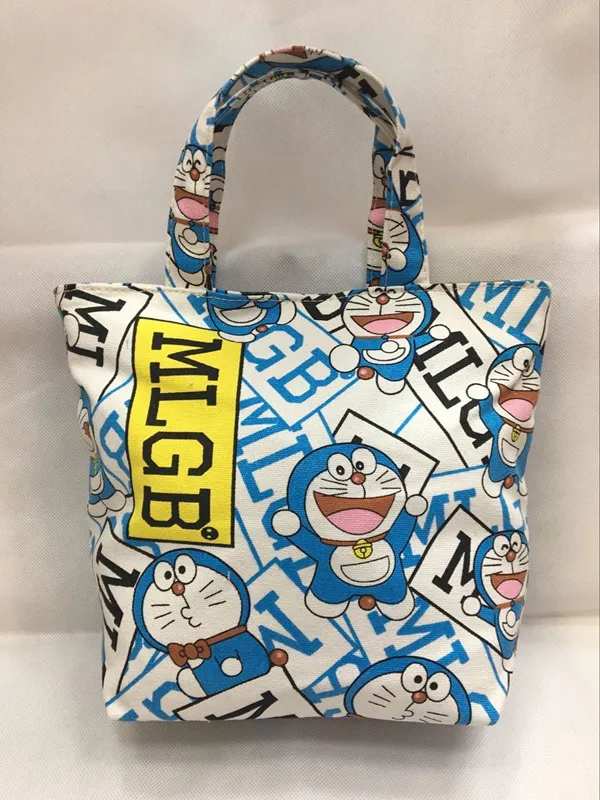 As Picture6 Унисекс 1 шт. синий Doraemon Модные Портативные холщовые сумки для обедов Аниме Сумка для пикника коробка для еды сумка для хранения для женщин девочек дети - Цвет: As Picture6