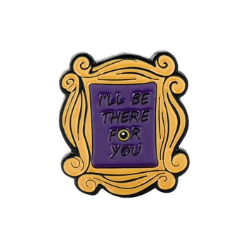 

Enamel Photo Frame Brooches TV Opera FRIENDS Theme Brooch Rahmen Design Lapel Pins Cute Badge Gifts For Buddy