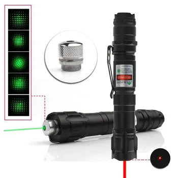 

High Power green Laser Pointer 5MW Red Dot Lazer Light Pen Powerful Laser Hunting 2 in 1Detachable Charger and 18650 battery