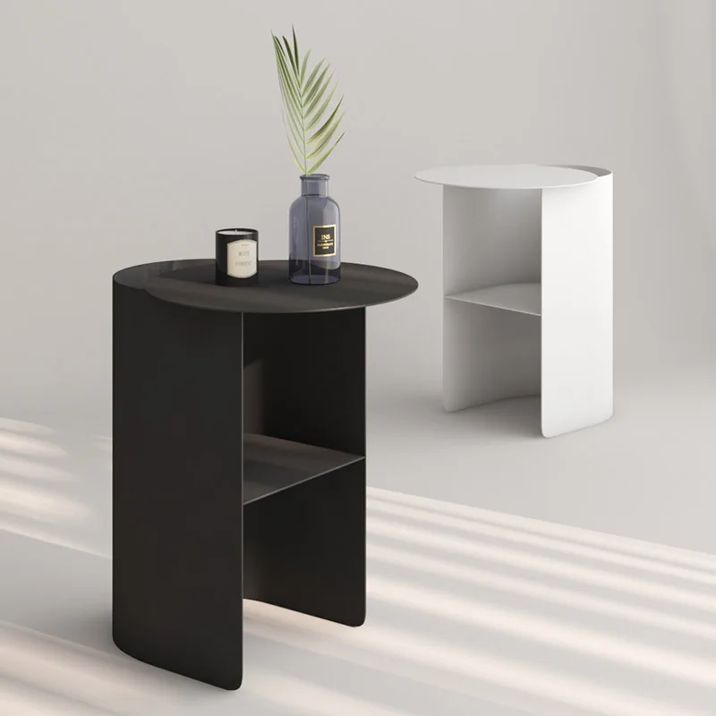 

Nordic Simple And Complete Wrought Iron Bedside Table Modern Bedroom Bedside Cabinet Light Luxury Storage Shelf