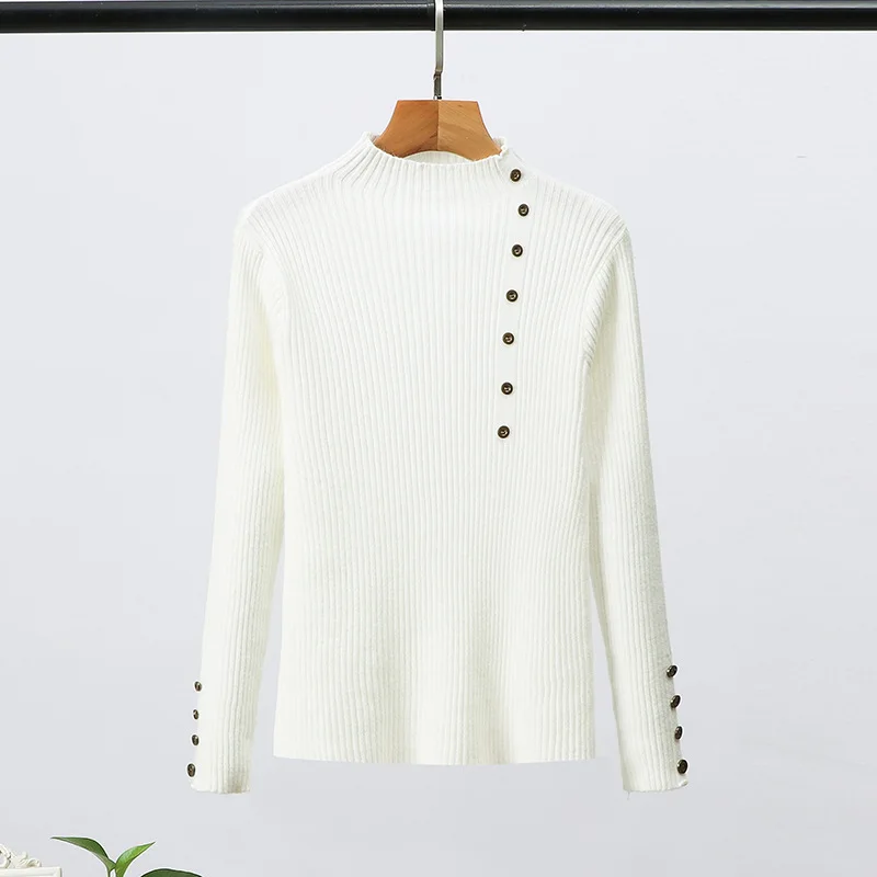Корейский свитер пуловеры зима осень водолазка черный свитер женский обтягивающий эластичный вязаный мягкий полувер свитер женский