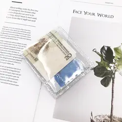 Bentoy прозрачный ПВХ ID в виде кошелька, с карманом для карточек короткий кошелек для денег Модные прозрачные кошельки для кредитных карт