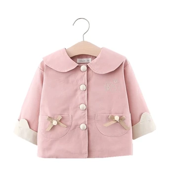 

Infant Clothing For Baby Girl Trench Coat Toddler Single Breasted Loose Windbreaker Casual Outerwear Newborn Cotton Kids Jackets
