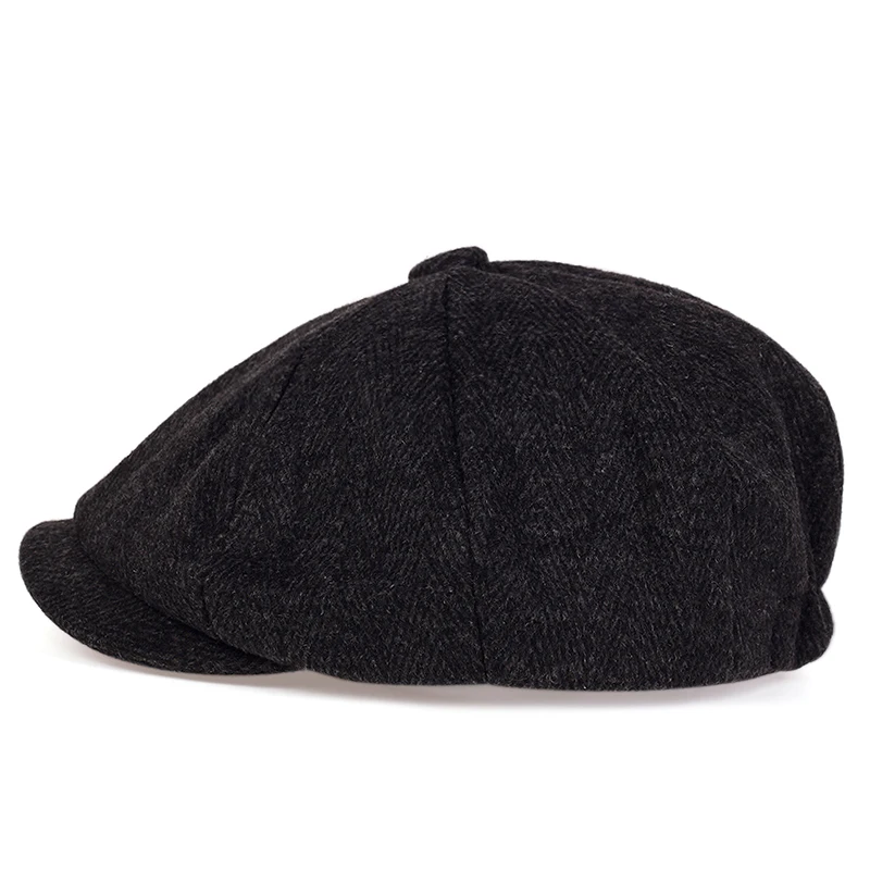 Men Tweed Newsboy Hat Beret Herringbone Gatsby Hats Street Caps Peaked Octagonal with Brim Caps Winter Spring Hip Hop Berets casual hat beret hat newsboy cap newsboy hat