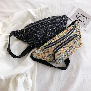 

Hot Sale Women Woolen Waist Pack Not Easily Damaged Fashion Crossbody Bag Money Zipper Small Phone Pouch Daily Shopping