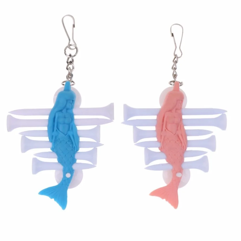 Golf Tee Holder with Keychain Mermaid Skull Dolphin Cute Tees Hook |