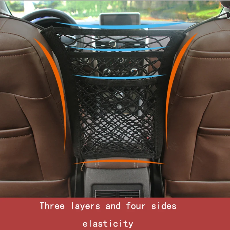 Buy Universal 3 Layer Net Car Seat Back Storage Organizer in