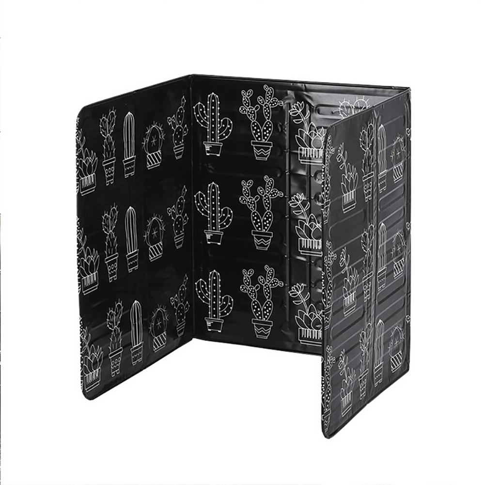 Pastoral Pattern Aluminum Foil High Temperature Resist Heat Oil Shield Retainer Kitchen Stove Oil Trap Splash Guard