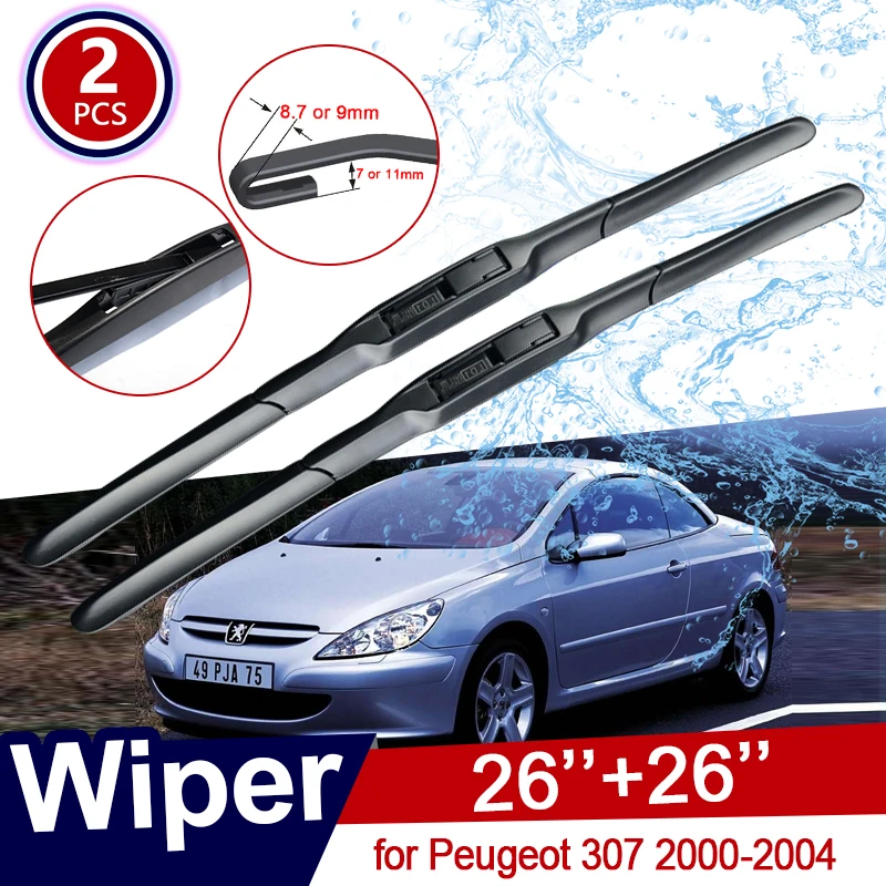 

Car Front Rear Wiper Blades for Peugeot 307 307SW 307CC Hatchback Sedan 2000 2001 2002 2003 2004 Windscreen Wipers Accessories