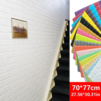 

Self-Adhesive 3D Wall Stickers Brick Panels Kitchen Bedroom Decor Waterproof Wallpaper Home Living Room Decoration TV Backdrop