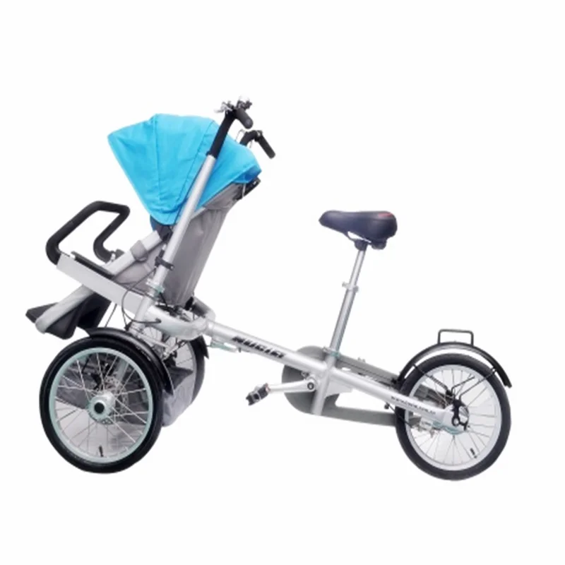Трехколесный велосипед shimano с алюминиевой рамой и 3 скоростями для мамы и ребенка, коляска для туризма