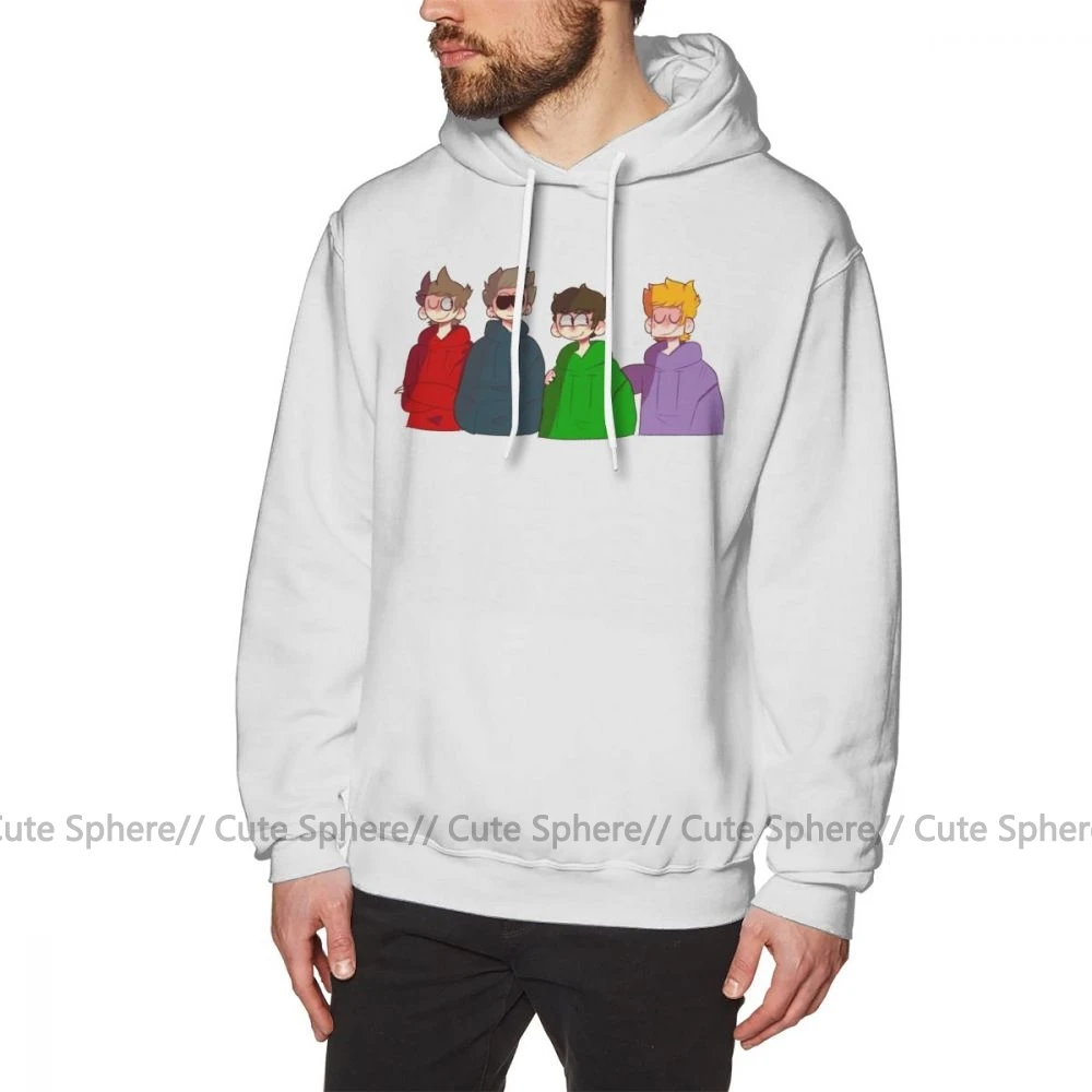 Eddsworld Толстовка Eddsworld толстовки хлопок свободный пуловер Толстовка Красная Зимняя Повседневная Большая длинная мужская Толстовка - Цвет: White